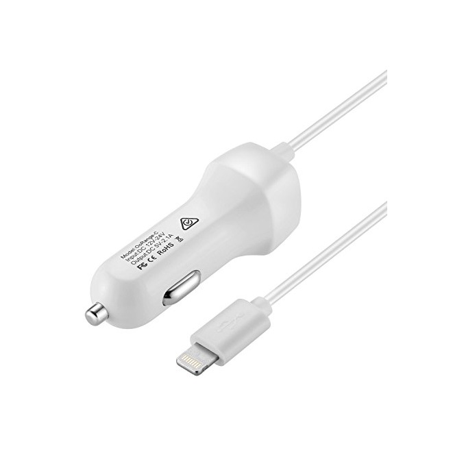 Chargeur iPhone 5/6/7 pour voiture avec câble à ressort