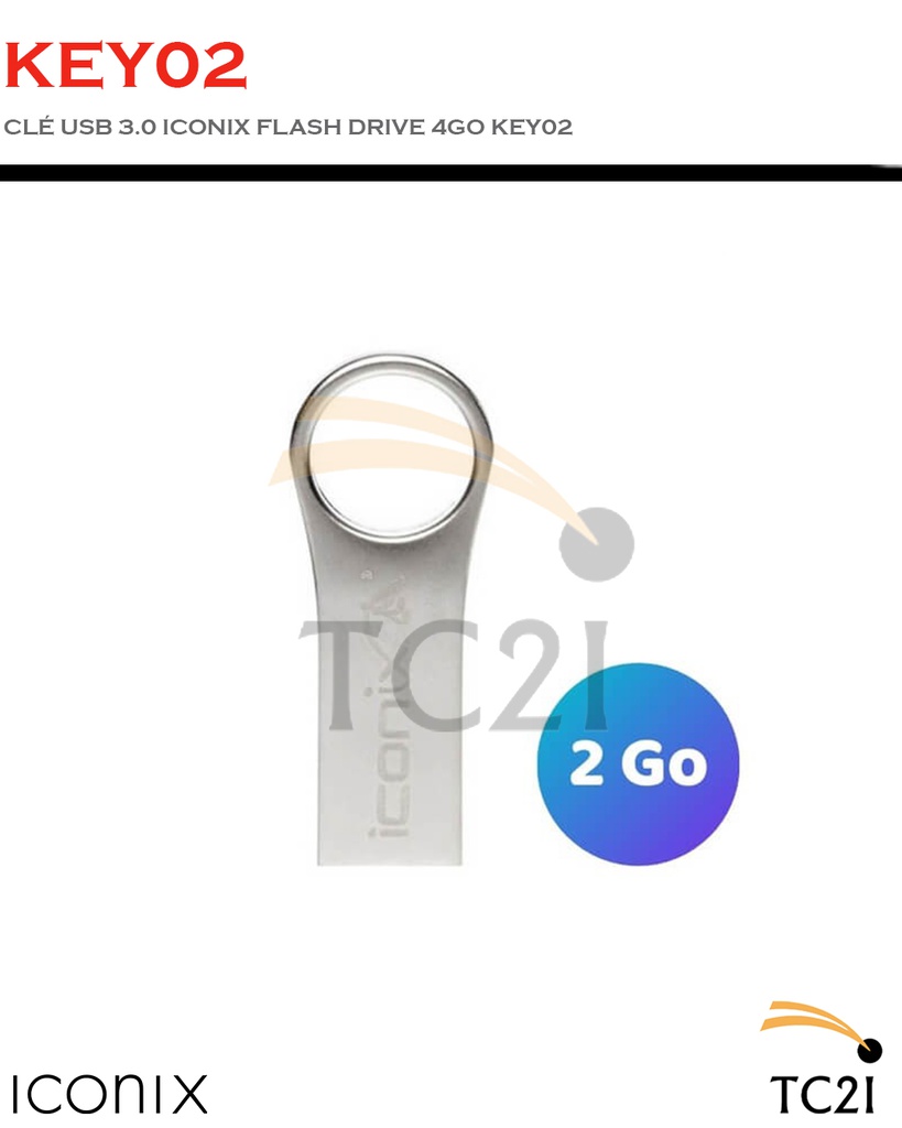 CLÉ USB 3.0 ICONIX FLASH DRIVE 4GO KEY02