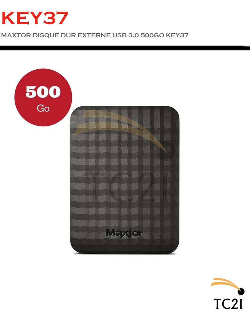 MAXTOR DISQUE DUR EXTERNE USB 3.0 500GO KEY37