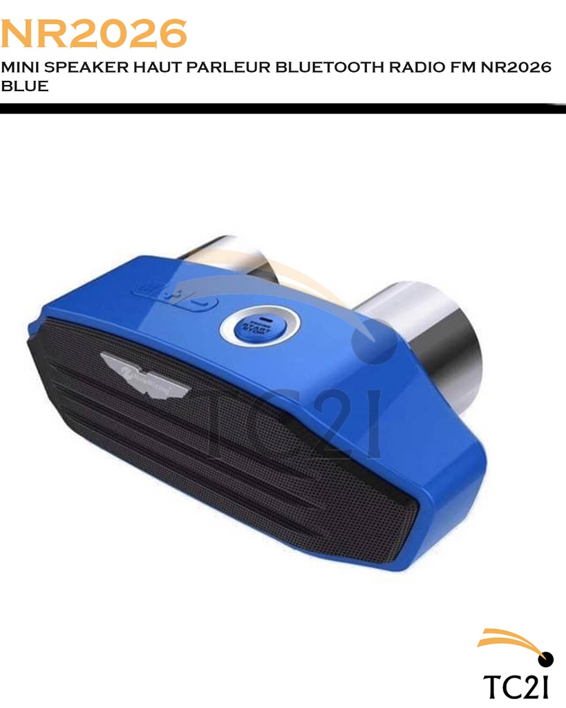 MINI SPEAKER HAUT PARLEUR BLUETOOTH RADIO FM NR2026 BLUE