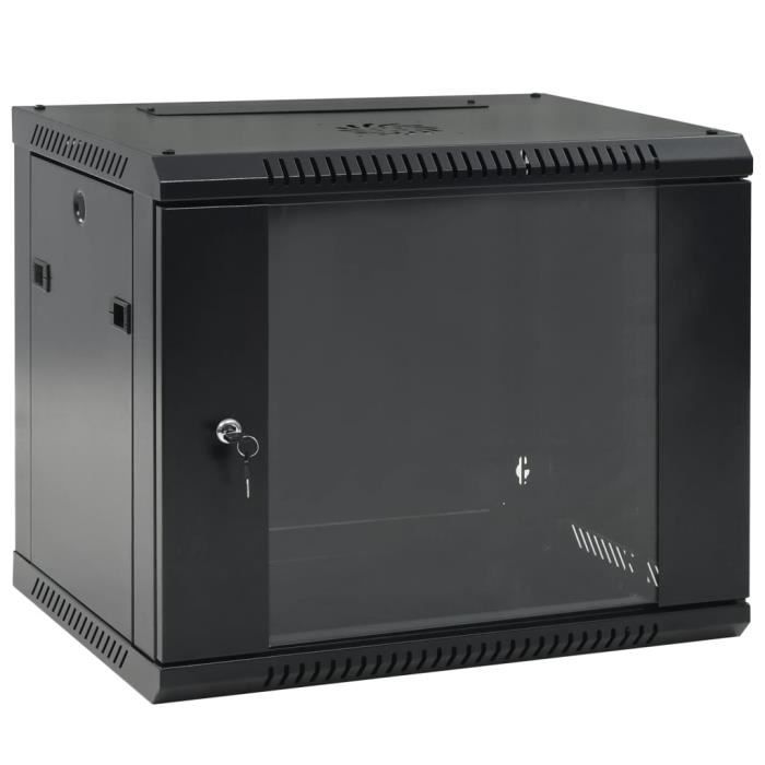 Armoir Rack serveur 9U à montage mural - Boîtier armoire serveur - Armoire réseau