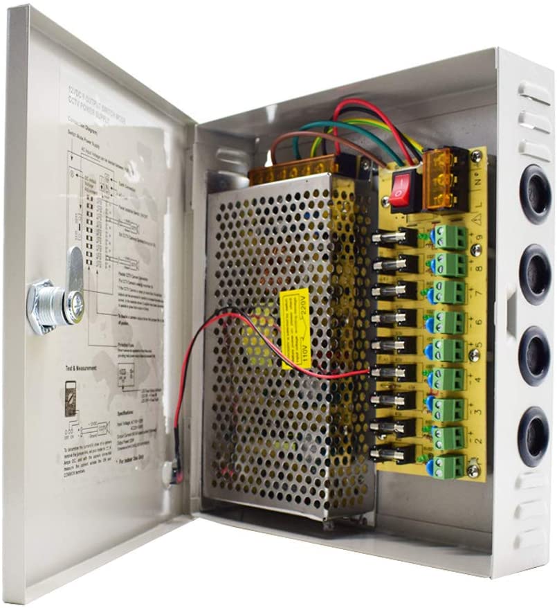 Boite d’alimentation caméra 8 ports