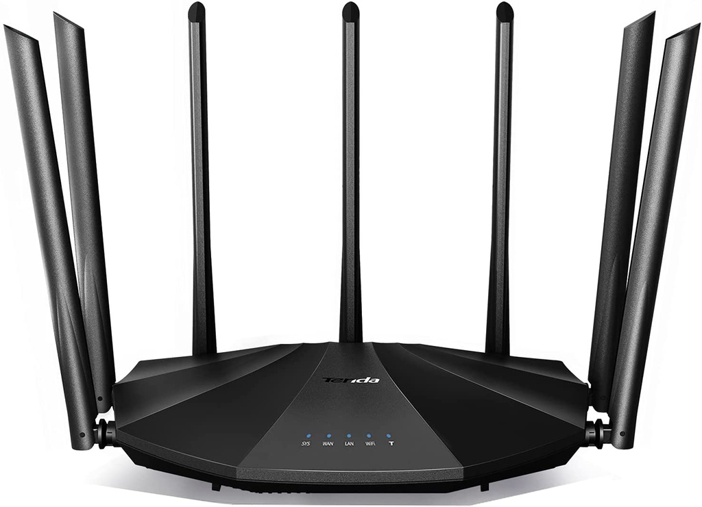 Tenda AC23 - AC2100 Routeur WiFi Gigabit double bande (7*6dBi external Antennas, 2,4 GHz &amp; 5 GHz, 4 Ports