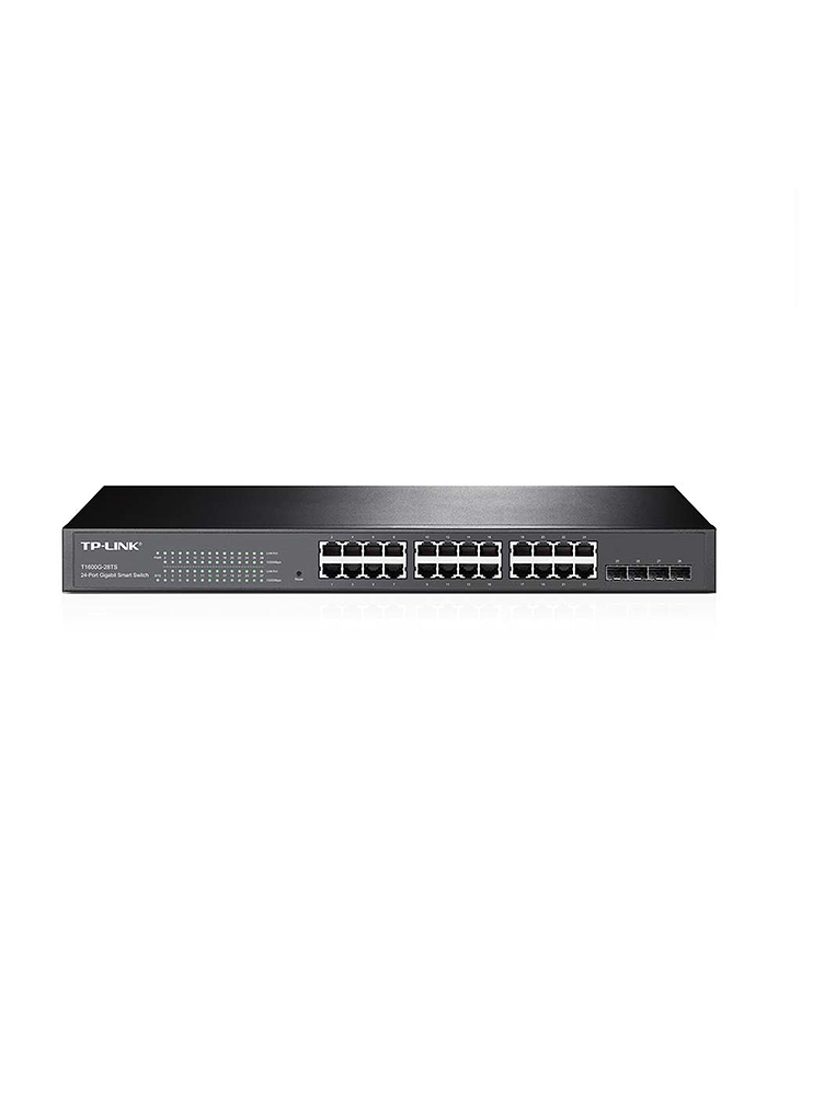 TP Link Smart Switch JetStream 24-Ports Gigabit PoE+ avec 4 emplacements SFP T1600G-28PS (TL-SG2424P)