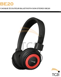 CASQUE ÉCOUTEUR BLUETOOTH SON STEREO BE20