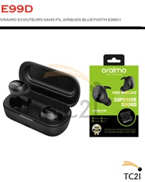 ECOUTEUR SANS FIL ORAIMO FREEPOD BASS TWS BLACK E96D