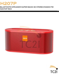 BLUETOOTH SPEAKER SUPER BASS 3D STEREO RADIO FM H207P RED