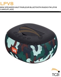 MINI SPEAKER HAUT PARLEUR BLUETOOTH RADIO FM LPV8 CAMOUFLAGE