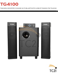 TAKARA WOOFER CHAINE HI FI BLUETOOTH USB ET RADIO FM TG4100