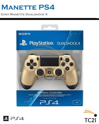 Manette PS4 Sans Fil Bluetooth Double Shock Or