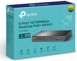 TP-Link Switch PoE Ethernet 8 Ports avec 4 Ports PoE à 57 W, Garantie À Vie, Idéal pour Étendre Le Réseau Câblé pour Les PME et Les Bureaux À Domicile, TL-SF1008P