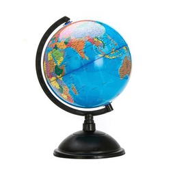 20cm Blue Ocean World Globe Map With Swivel Stand Geography Educational-Blue