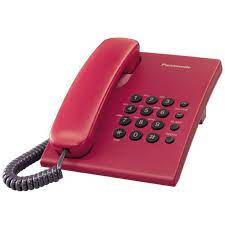 Téléphone fixe rouge PANASONIC KX-TS500